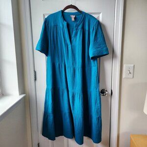 Tiered roll breezy midi dress - NWT